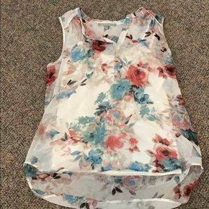 Sheer flowery blouse